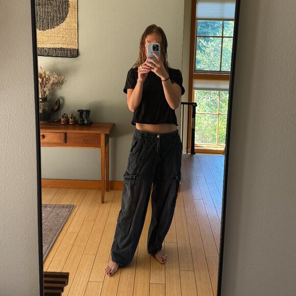 Free People We The Free All Star Cargo Pull On Jeans - XS - Picture 4 of 4